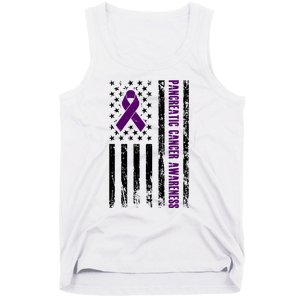 Pancreatic Cancer Awareness Purple Ribbon Tank Top