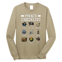 Pirate Checklist Aargh Ship Captain Crossed Swords Pirate Long Sleeve Shirt