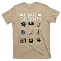 Pirate Checklist Aargh Ship Captain Crossed Swords Pirate T-Shirt