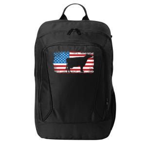 Patriotic Cow American Flag Usa July 4th Distressed Retro Gift City Backpack