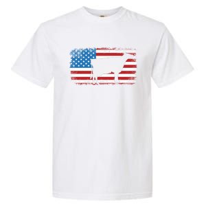 Patriotic Cow American Flag Usa July 4th Distressed Retro Gift Garment-Dyed Heavyweight T-Shirt