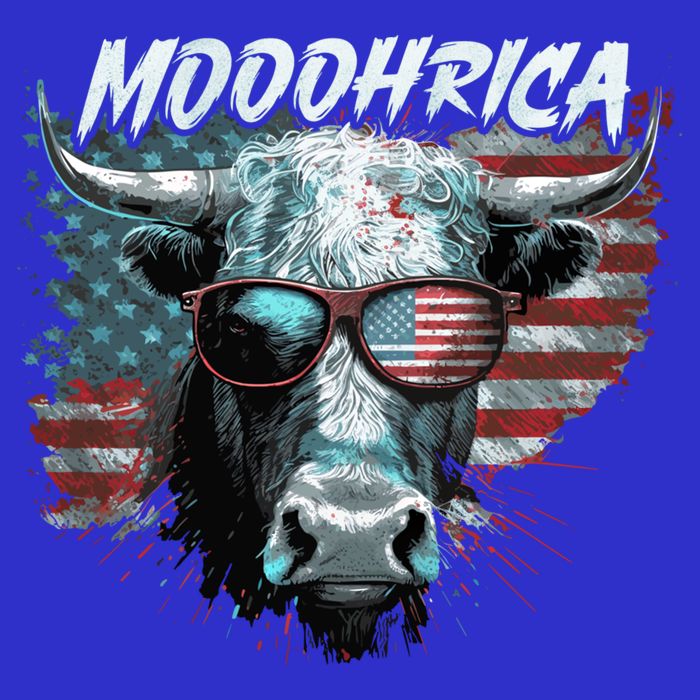 Patriotic Cow American Flag Mooohrica 4th Of July Farmer Gift 16 in Basic Backpack