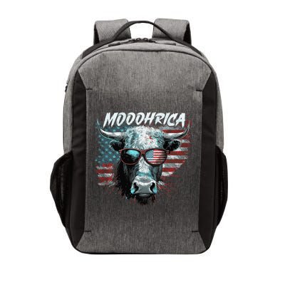Patriotic Cow American Flag Mooohrica 4th Of July Farmer Gift Vector Backpack
