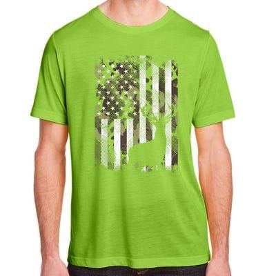 Patriotic Camo American Flag Deer Hunter Hunting Gift Adult ChromaSoft Performance T-Shirt