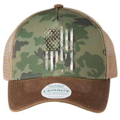 Patriotic Camo American Flag Deer Hunter Hunting Gift Legacy Tie Dye Trucker Hat