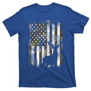 Patriotic Camo American Flag Deer Hunter Hunting Gift T-Shirt