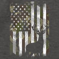 Patriotic Camo American Flag Deer Hunter Hunting Gift Vector Backpack