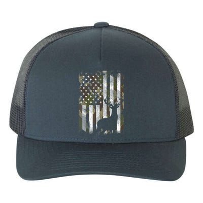 Patriotic Camo American Flag Deer Hunter Hunting Gift Yupoong Adult 5-Panel Trucker Hat