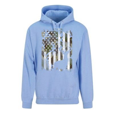 Patriotic Camo American Flag Deer Hunter Hunting Gift Unisex Surf Hoodie