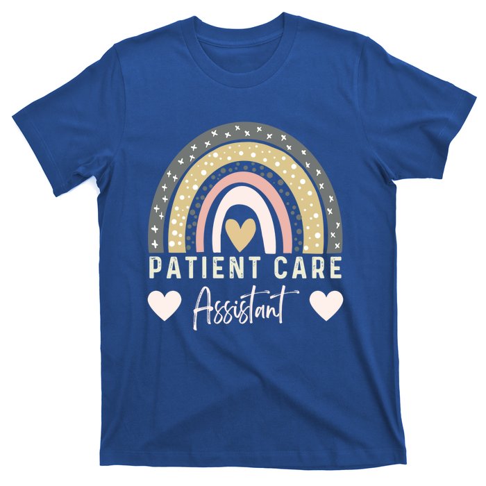 Patient Care Assistant Rainbow Nurse Pca Patient Care Worker Funny Gift T-Shirt