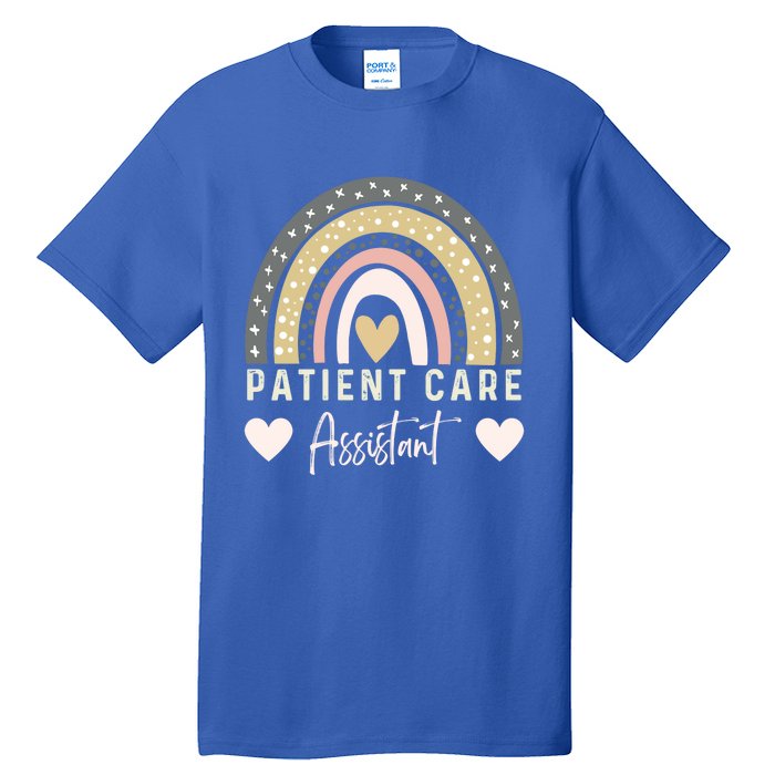 Patient Care Assistant Rainbow Nurse Pca Patient Care Worker Funny Gift Tall T-Shirt