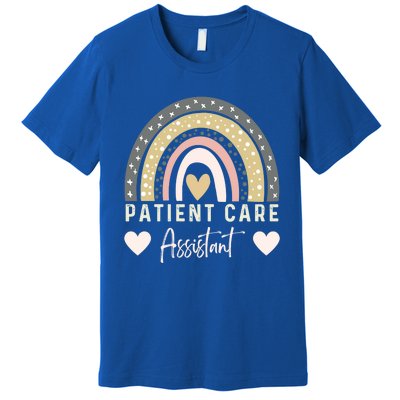 Patient Care Assistant Rainbow Nurse Pca Patient Care Worker Funny Gift Premium T-Shirt