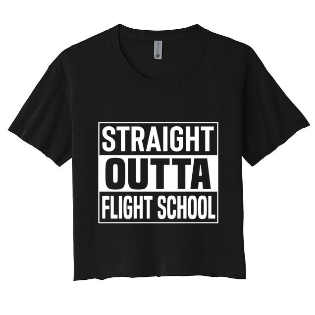 Pilot Captain Aviation Airplane Training School Graduation Gift Crop Top