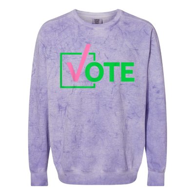 Pretty Cute Aka Vote Colorblast Crewneck Sweatshirt