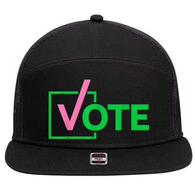 Pretty Cute Aka Vote 7 Panel Mesh Trucker Snapback Hat