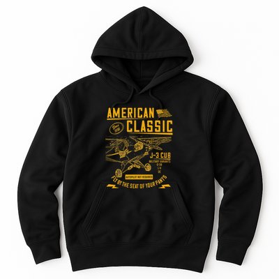Piper Cub Airplane An American Classic Hoodie