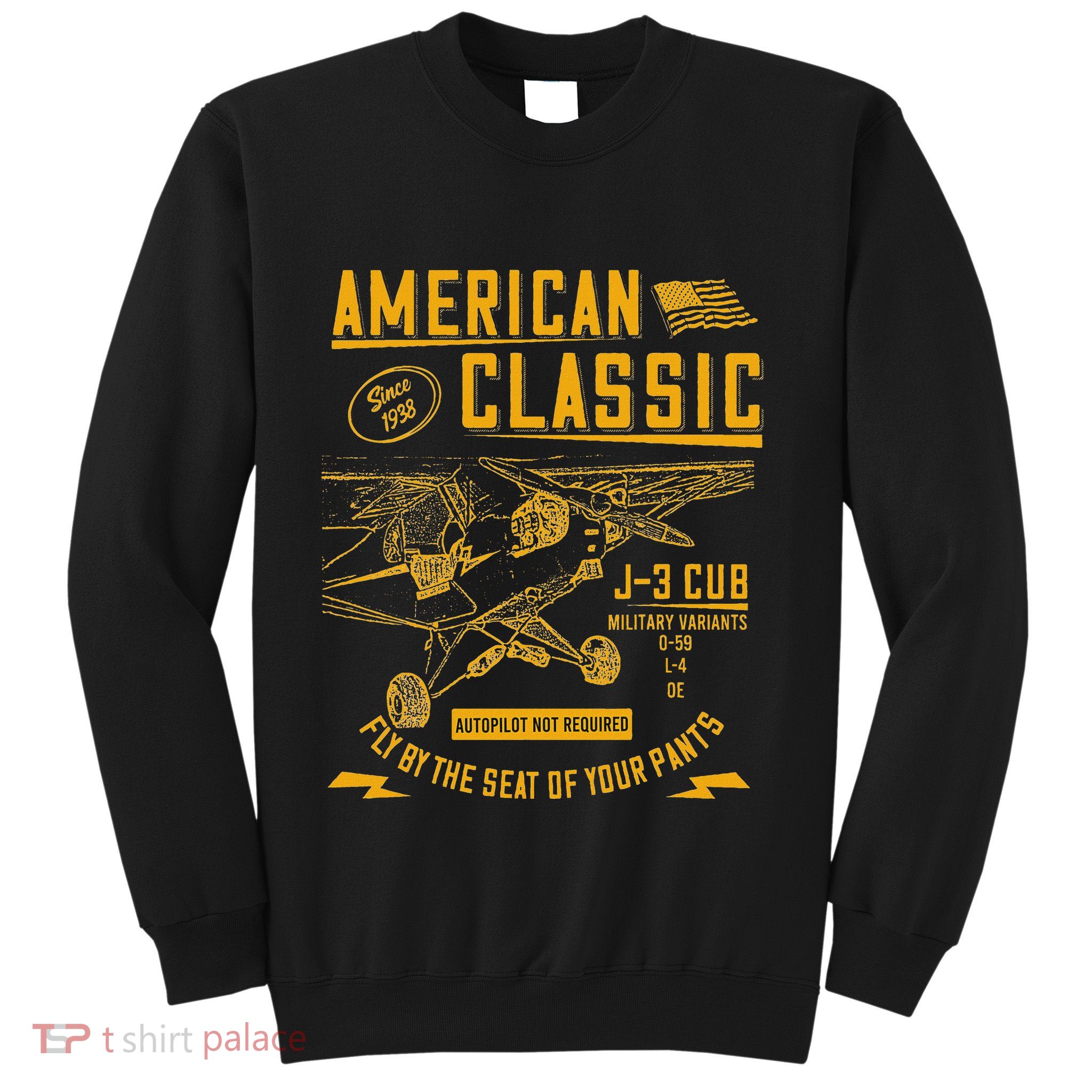 Piper Cub Airplane An American Classic Sweatshirt