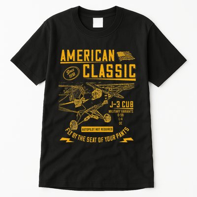 Piper Cub Airplane An American Classic Tall T-Shirt