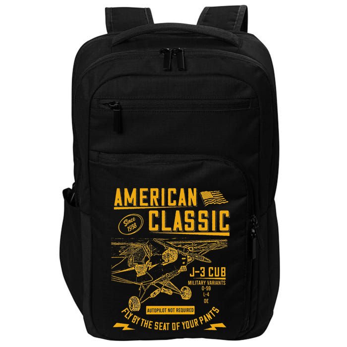 Piper Cub Airplane An American Classic Impact Tech Backpack