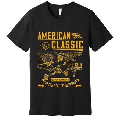Piper Cub Airplane An American Classic Premium T-Shirt