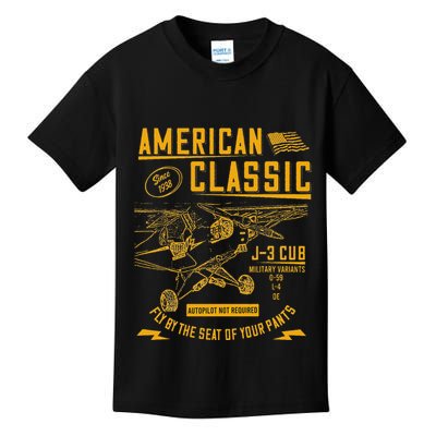 Piper Cub Airplane An American Classic Kids T-Shirt