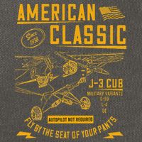Piper Cub Airplane An American Classic Cotton Canvas Backpack