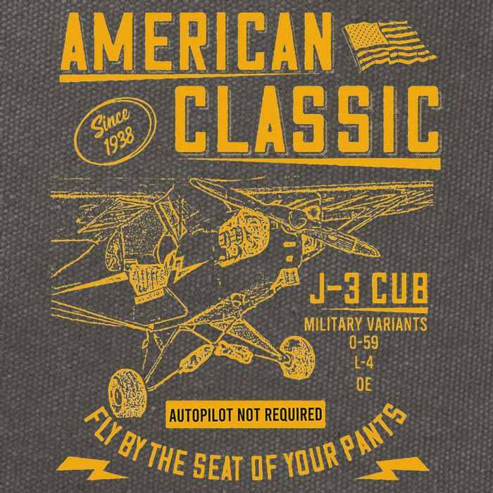 Piper Cub Airplane An American Classic Cotton Canvas Backpack