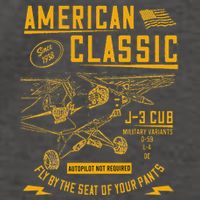 Piper Cub Airplane An American Classic Vector Backpack