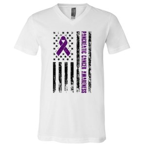 Pancreatic Cancer Awareness V-Neck T-Shirt