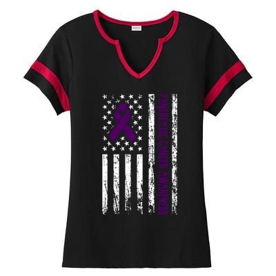 Pancreatic Cancer Awareness Ladies Halftime Notch Neck Tee