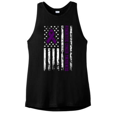 Pancreatic Cancer Awareness Ladies PosiCharge Tri-Blend Wicking Tank