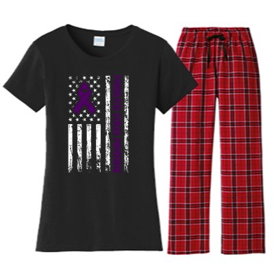 Pancreatic Cancer Awareness Women's Flannel Pajama Set