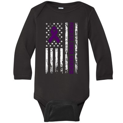 Pancreatic Cancer Awareness Baby Long Sleeve Bodysuit