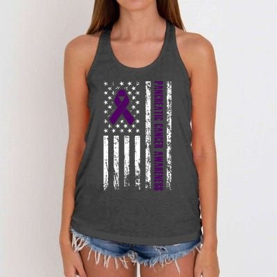 Pancreatic Cancer Awareness Women's Knotted Racerback Tank