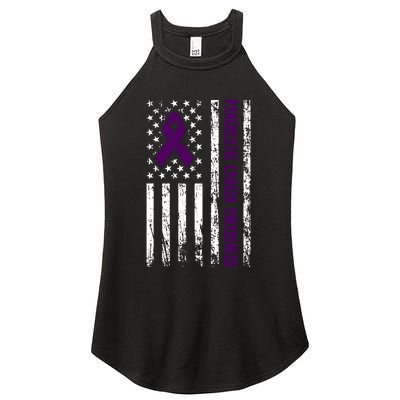 Pancreatic Cancer Awareness Women's Perfect Tri Rocker Tank