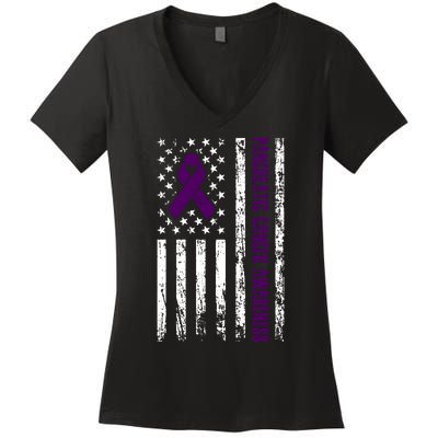 Pancreatic Cancer Awareness Women's V-Neck T-Shirt