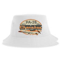 PA28 Cherokee Airplane Since 1960 Retro Vintage Pilot Tee Sustainable Bucket Hat