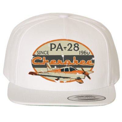 PA28 Cherokee Airplane Since 1960 Retro Vintage Pilot Tee Wool Snapback Cap