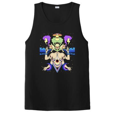 Psychedelic Crazy Abstract Art Sick Colorful Hippie Trippy PosiCharge Competitor Tank