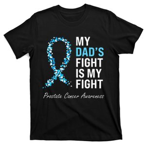 Prostate Cancer Awareness Light Blue Ribbon Dad Survivor T-Shirt