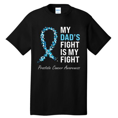 Prostate Cancer Awareness Light Blue Ribbon Dad Survivor Tall T-Shirt