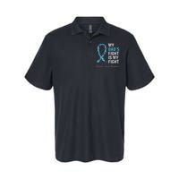 Prostate Cancer Awareness Light Blue Ribbon Dad Survivor Softstyle Adult Sport Polo