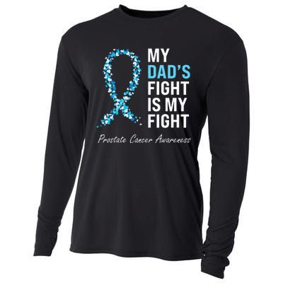 Prostate Cancer Awareness Light Blue Ribbon Dad Survivor Cooling Performance Long Sleeve Crew