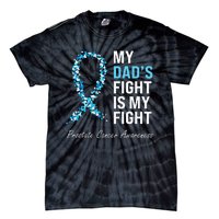 Prostate Cancer Awareness Light Blue Ribbon Dad Survivor Tie-Dye T-Shirt