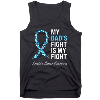 Prostate Cancer Awareness Light Blue Ribbon Dad Survivor Tank Top