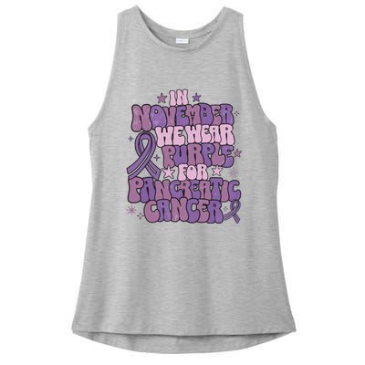 Pancreatic Cancer Awareness Month Ladies PosiCharge Tri-Blend Wicking Tank