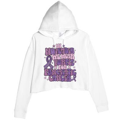 Pancreatic Cancer Awareness Month Crop Fleece Hoodie