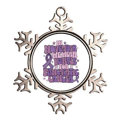 Pancreatic Cancer Awareness Month Metallic Star Ornament