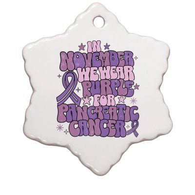 Pancreatic Cancer Awareness Month Ceramic Star Ornament