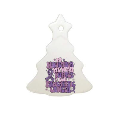 Pancreatic Cancer Awareness Month Ceramic Tree Ornament